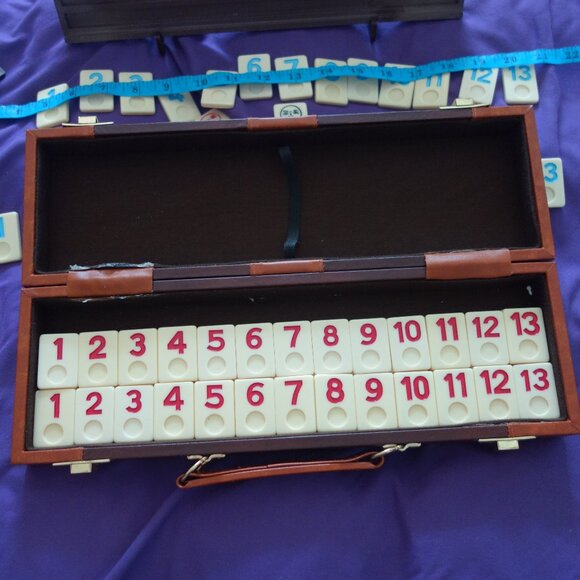 Complete Set of Rummy Tiles, Two Jokers, Four Stands and Carrying Case - Picture 9 of 15